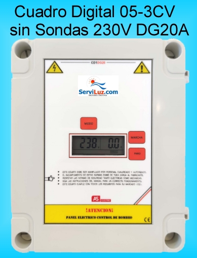 Cuadro Electrico Digital para Bombas Hasta 3CV-HP CSD1DG20A